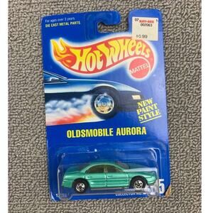 Hot Wheels Oldsmobile Aurora Die Cast Car Green New Paint‎ Style # 265 12358
